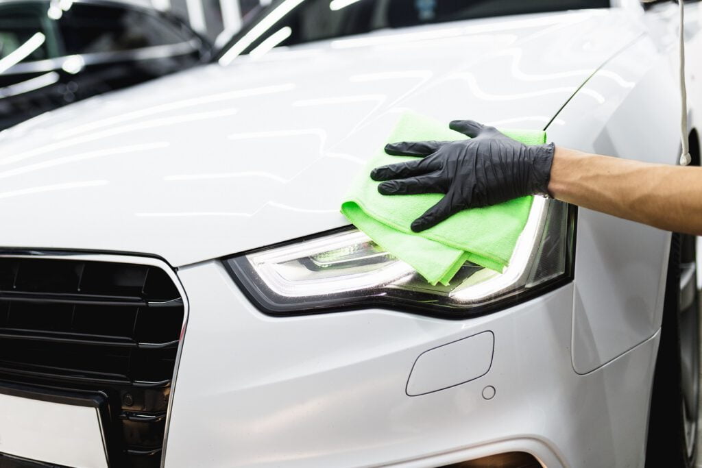 cleaning by microfiber is a tip for maintaining ceramic coating at CT Detailing in Louisville KY