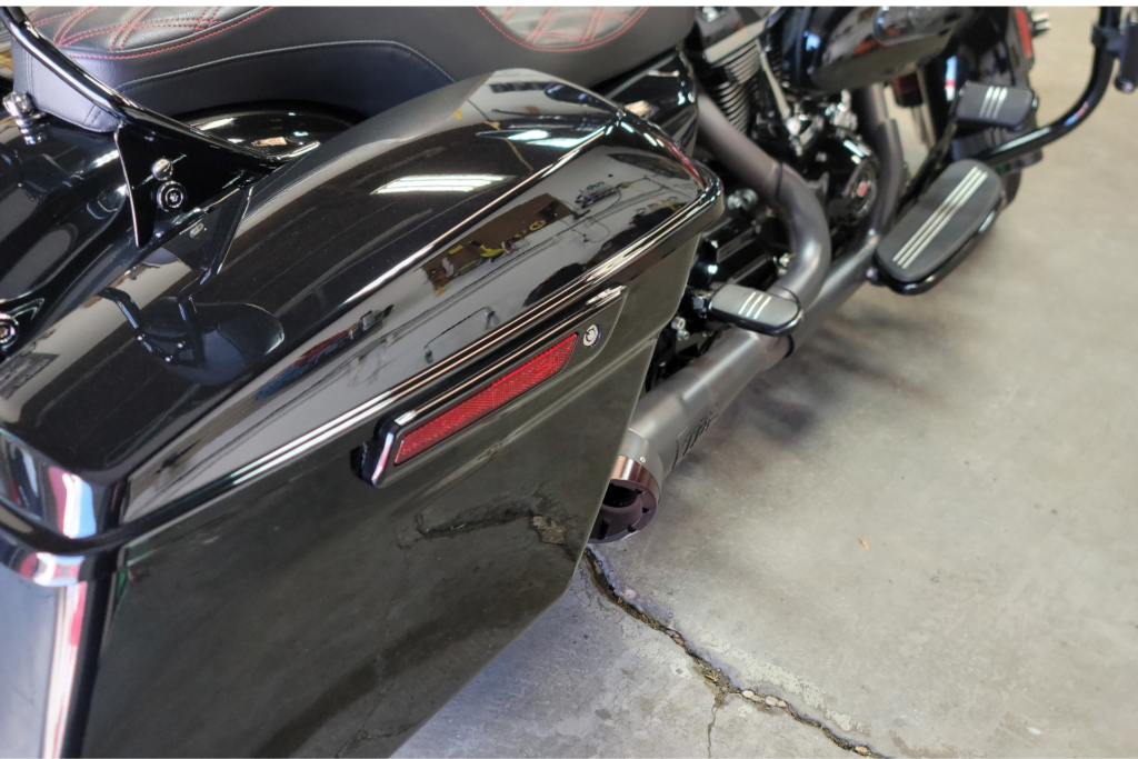 black bike shiny after Motorcycle Detailing at CT Detailing in Louisville, KY